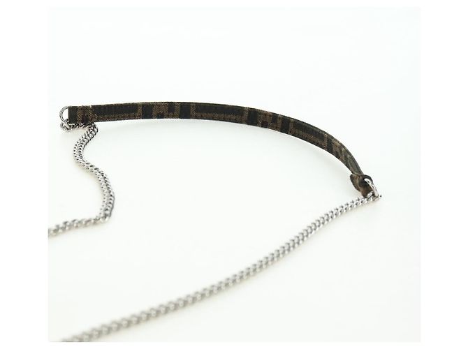 FENDI Zucca Tela Miniryu FRGMT x POKMON Mamma Baguette Nero Auth 167247SM Marrone - vista 10