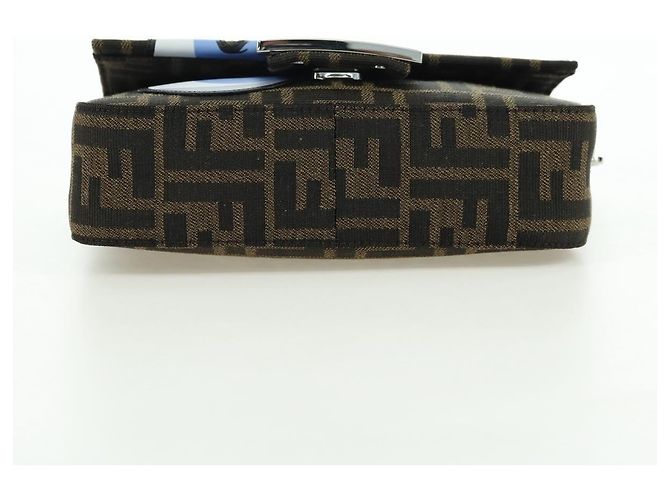 FENDI Zucca Tela Miniryu FRGMT x POKMON Mamma Baguette Nero Auth 167247SM Marrone - vista 12