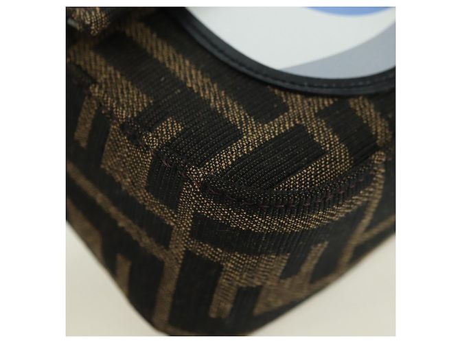 FENDI Zucca Tela Miniryu FRGMT x POKMON Mamma Baguette Nero Auth 167247SM Marrone - vista 13