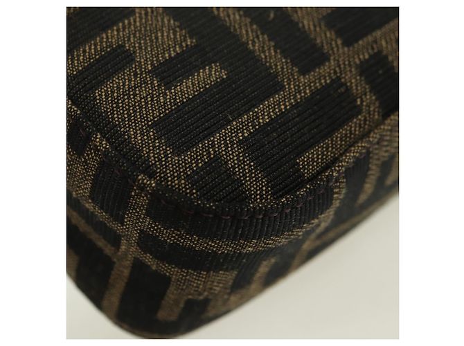 FENDI Zucca Tela Miniryu FRGMT x POKMON Mamma Baguette Nero Auth 167247SM Marrone - vista 15