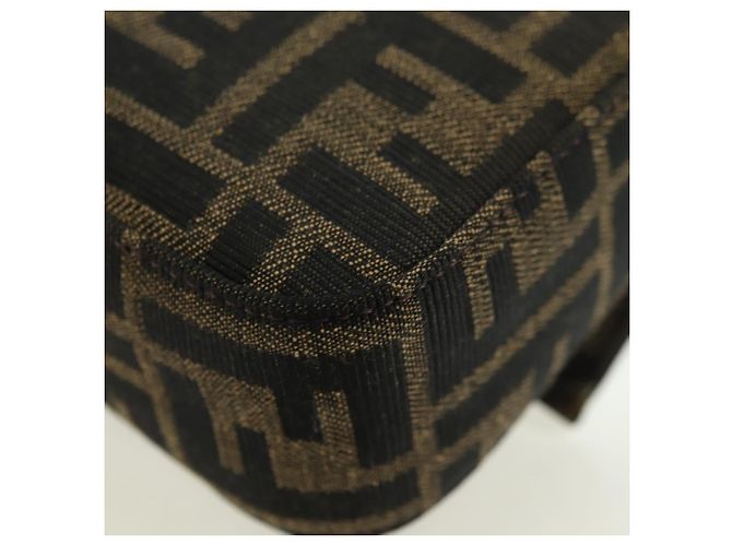 FENDI Zucca Tela Miniryu FRGMT x POKMON Mamma Baguette Nero Auth 167247SM Marrone - vista 16