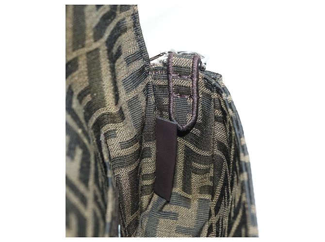 FENDI Zucca Tela Miniryu FRGMT x POKMON Mamma Baguette Nero Auth 167247SM Marrone - vista 25