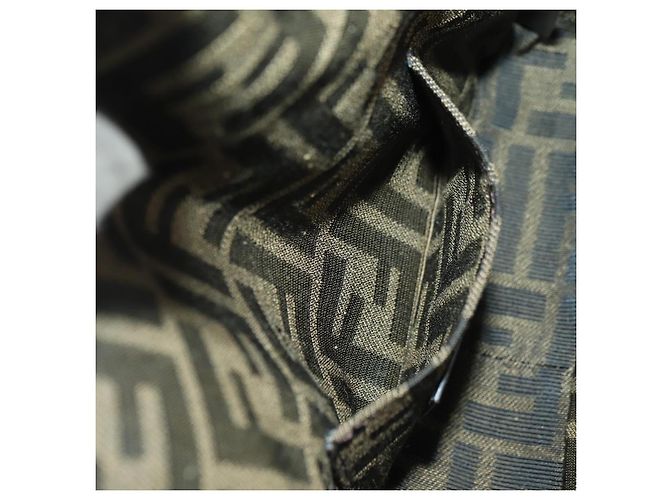 FENDI Zucca Tela Miniryu FRGMT x POKMON Mamma Baguette Nero Auth 167247SM Marrone - vista 27