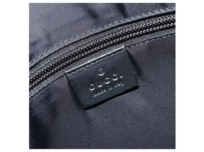 Sac à bandoulière GG Supreme en PVC noir et argent de GUCCI 387514 Auth 175909 Argenté - vue 16