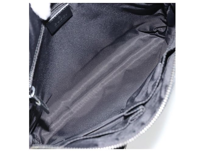 Sac à bandoulière GG Supreme en PVC noir et argent de GUCCI 387514 Auth 175909 Argenté - vue 17