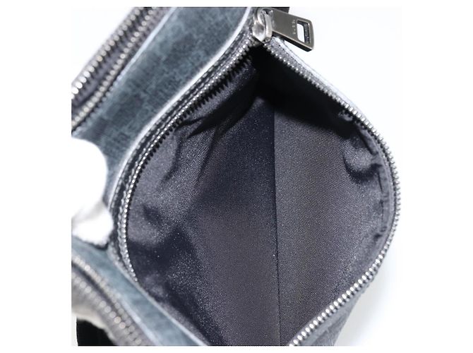 Sac à bandoulière GG Supreme en PVC noir et argent de GUCCI 387514 Auth 175909 Argenté - vue 23