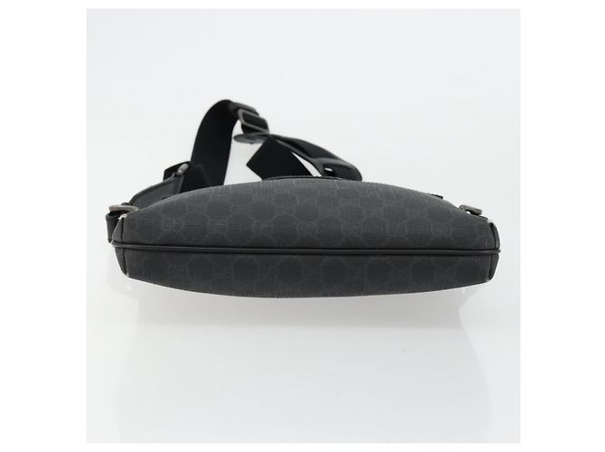 Sac à bandoulière GG Supreme en PVC noir et argent de GUCCI 387514 Auth 175909 Argenté - vue 9