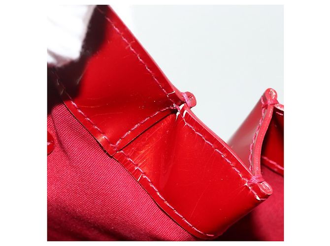 LOUIS VUITTON Borsa Wilshire PM Monogram Vernis Pomme D'amour M93642 Auth BA12260 Rosso - vista 12