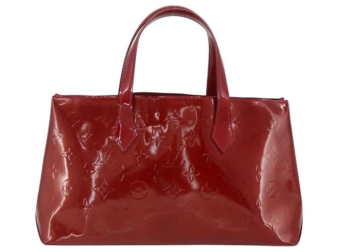 LOUIS VUITTON Borsa Wilshire PM Monogram Vernis Pomme D'amour M93642 Auth BA12260 Rosso - vista 2