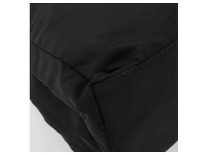 PRADA Borsa a mano in nylon nero argento Auth bs34479 - vista 14