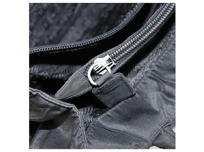 PRADA Borsa a mano in nylon nero argento Auth bs34479 - vista 23