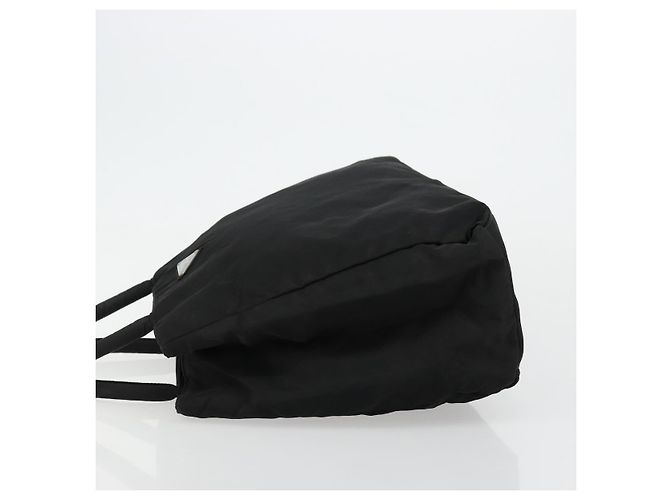 PRADA Borsa a mano in nylon nero argento Auth bs34479 - vista 4
