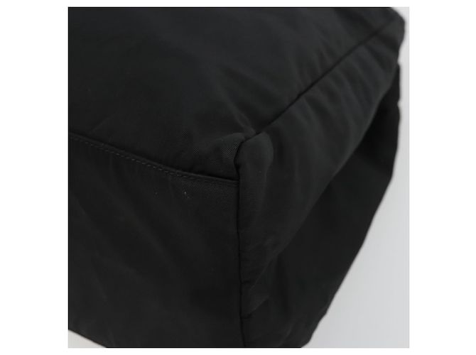 PRADA Borsa a mano in nylon nero argento Auth bs34479 - vista 9