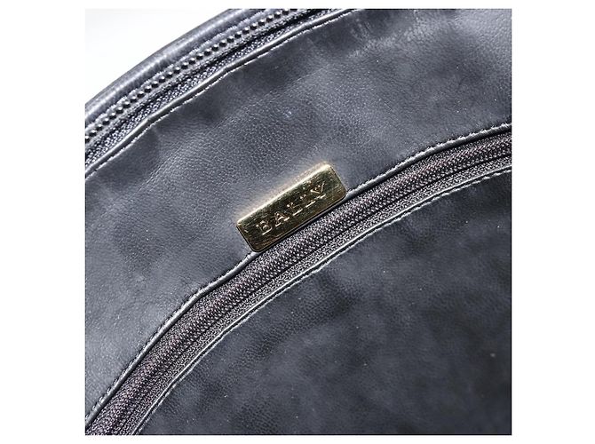 BALLY Borsa a mano trapuntata in pelle nera e dorata Auth bs34746 Nero D'oro - vista 16