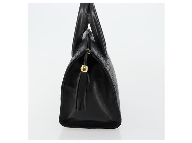 BALLY Borsa a mano trapuntata in pelle nera e dorata Auth bs34746 Nero D'oro - vista 5