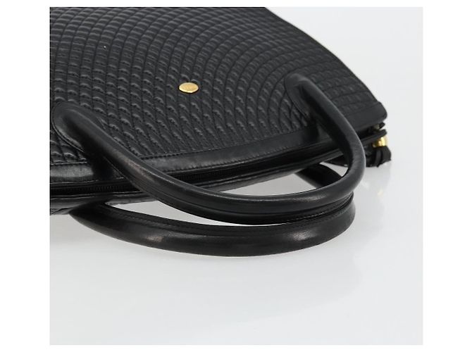 BALLY Borsa a mano trapuntata in pelle nera e dorata Auth bs34746 Nero D'oro - vista 7