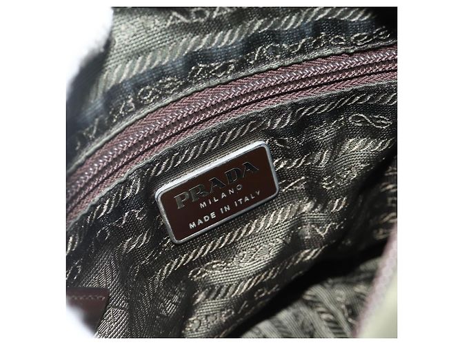 PRADA Schultertasche Nylon Khaki Silber Authentisch bs34648 - vista 22