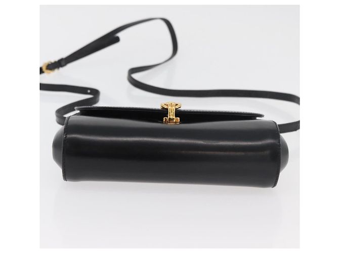 Borsa a Spalla in Pelle Nera e Oro GUCCI 004 056 0219 Auth ep14171 Nero D'oro - vista 11
