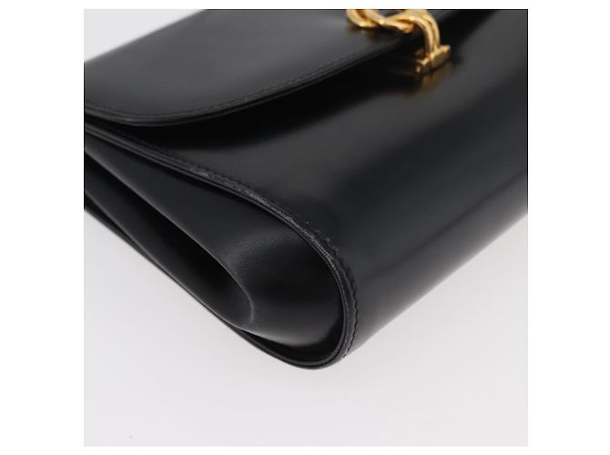 Borsa a Spalla in Pelle Nera e Oro GUCCI 004 056 0219 Auth ep14171 Nero D'oro - vista 12