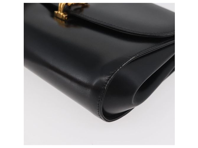 Borsa a Spalla in Pelle Nera e Oro GUCCI 004 056 0219 Auth ep14171 Nero D'oro - vista 13
