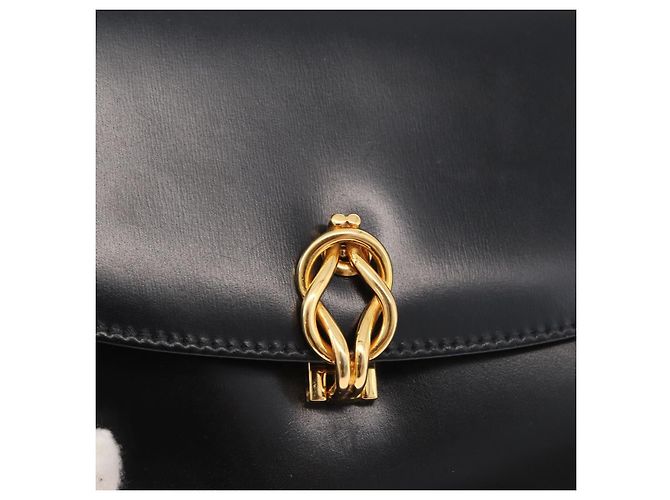 Borsa a Spalla in Pelle Nera e Oro GUCCI 004 056 0219 Auth ep14171 Nero D'oro - vista 16