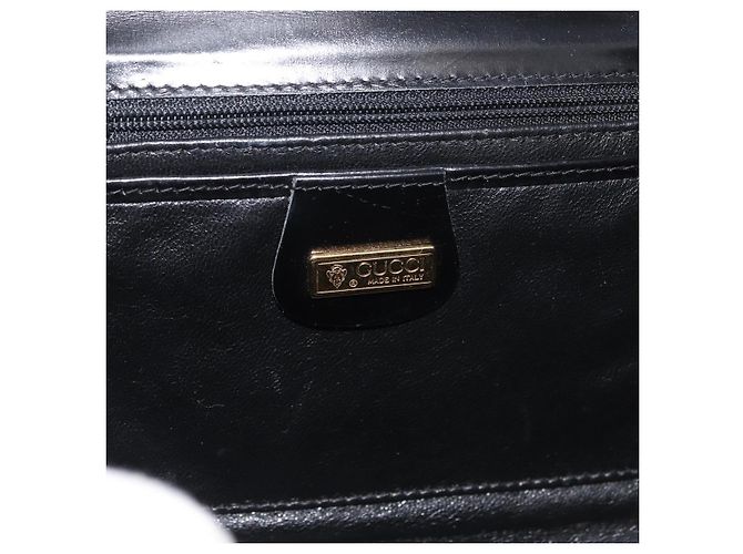 Borsa a Spalla in Pelle Nera e Oro GUCCI 004 056 0219 Auth ep14171 Nero D'oro - vista 18