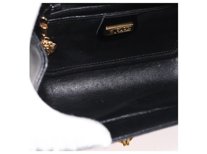 Borsa a Spalla in Pelle Nera e Oro GUCCI 004 056 0219 Auth ep14171 Nero D'oro - vista 19