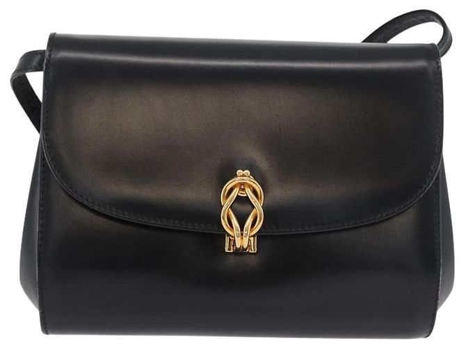 Borsa a Spalla in Pelle Nera e Oro GUCCI 004 056 0219 Auth ep14171 Nero D'oro - vista 2