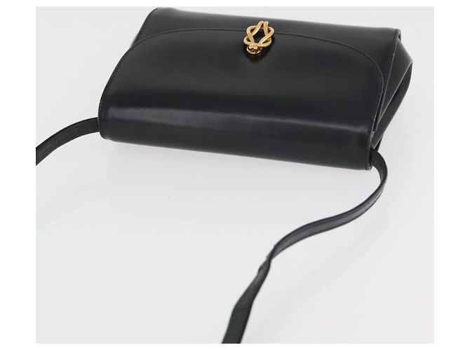 Borsa a Spalla in Pelle Nera e Oro GUCCI 004 056 0219 Auth ep14171 Nero D'oro - vista 7
