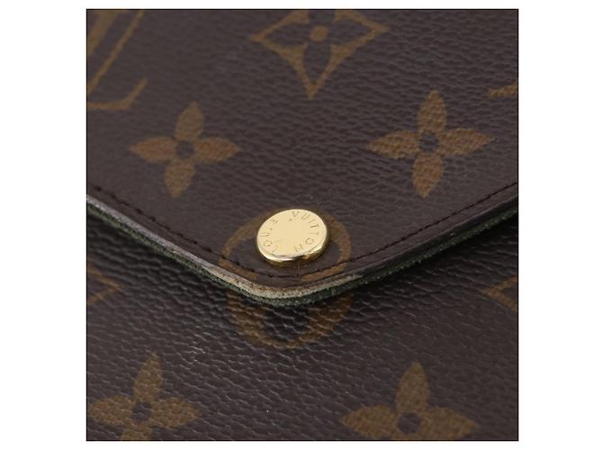 Multi Pochette LOUIS VUITTON Pochette Multi Felicie Monogramma Khaki M80091 LV Auth 174165A Cachi - vista 10