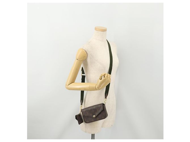 Multi Pochette LOUIS VUITTON Pochette Multi Felicie Monogramma Khaki M80091 LV Auth 174165A Cachi - vista 23
