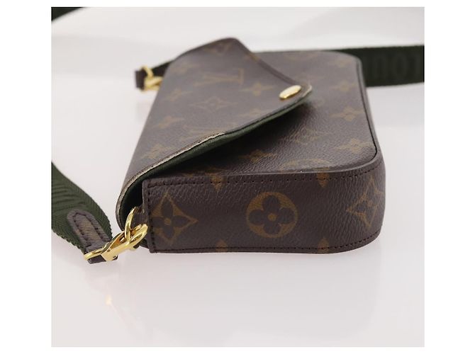 Multi Pochette LOUIS VUITTON Pochette Multi Felicie Monogramma Khaki M80091 LV Auth 174165A Cachi - vista 4