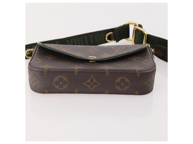 Multi Pochette LOUIS VUITTON Pochette Multi Felicie Monogramma Khaki M80091 LV Auth 174165A Cachi - vista 5
