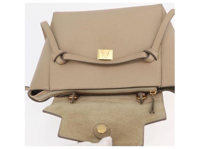 Belt Bag Céline Borsa a Cintura CELINE in Pelle 2 in 1 Beige Oro Auth ep14314 D'oro - vista 17
