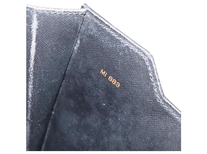 LOUIS VUITTON Pasta de Negócios Epi Preta M54422 LV Auth BA12072 Preto - vista 12