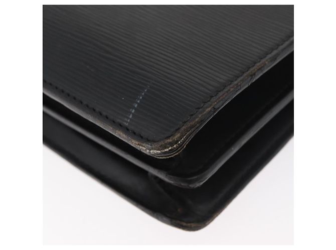 LOUIS VUITTON Pasta de Negócios Epi Preta M54422 LV Auth BA12072 Preto - vista 17