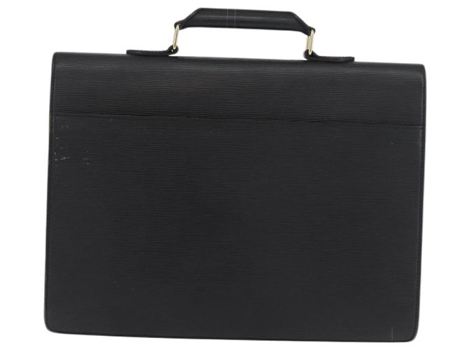 LOUIS VUITTON Pasta de Negócios Epi Preta M54422 LV Auth BA12072 Preto - vista 2
