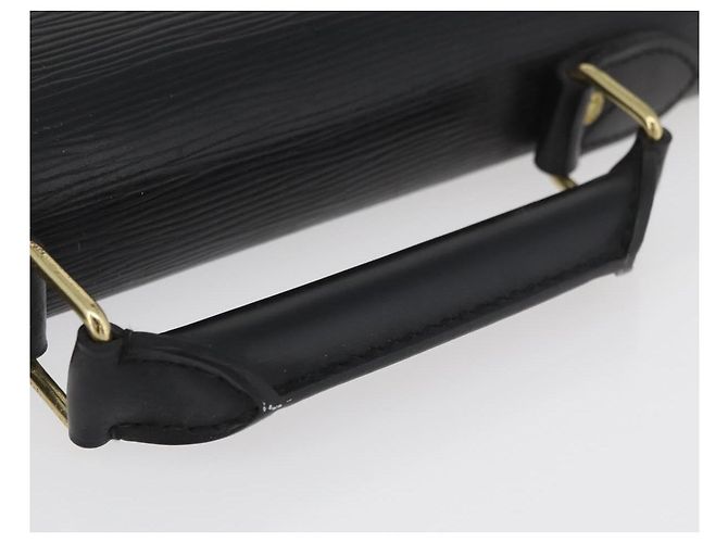 LOUIS VUITTON Pasta de Negócios Epi Preta M54422 LV Auth BA12072 Preto - vista 7