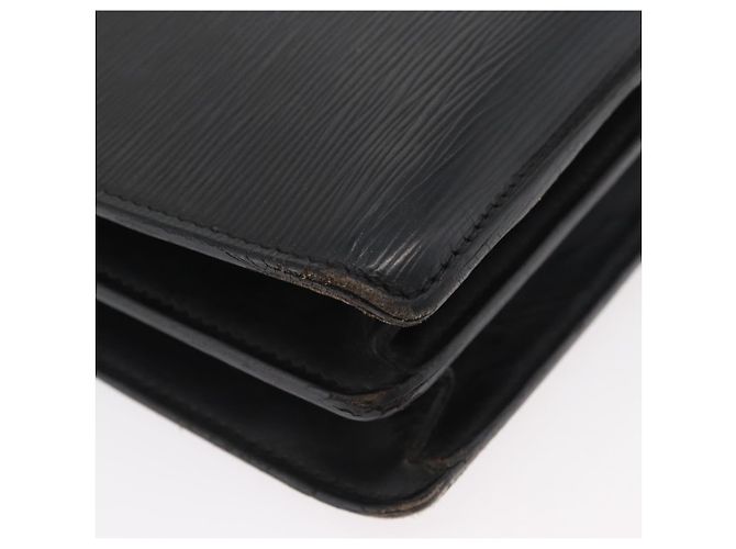 LOUIS VUITTON Pasta de Negócios Epi Preta M54422 LV Auth BA12072 Preto - vista 8