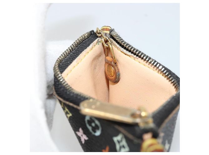 LOUIS VUITTON Monogramm Multicolor Pochette Cles Tasche Schwarz M13664 Auth 176953 - Ansicht 11