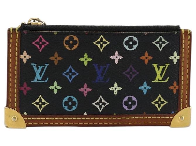 LOUIS VUITTON Monogramm Multicolor Pochette Cles Tasche Schwarz M13664 Auth 176953 - Ansicht 13