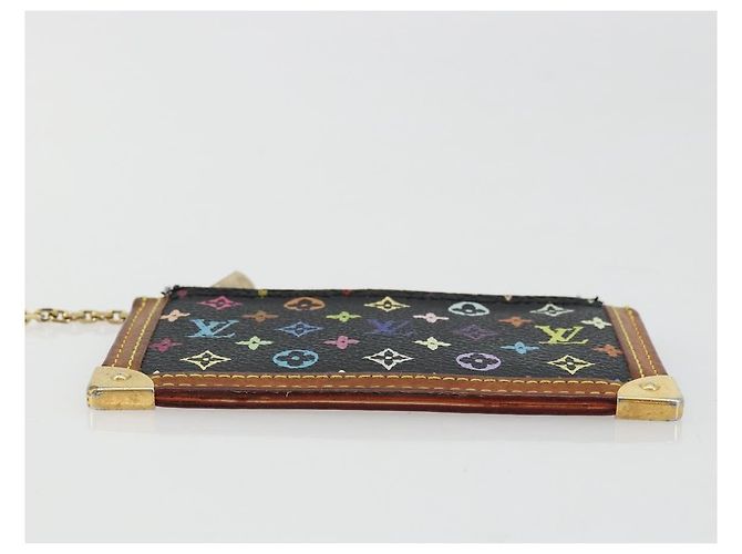 LOUIS VUITTON Monogramm Multicolor Pochette Cles Tasche Schwarz M13664 Auth 176953 - Ansicht 6