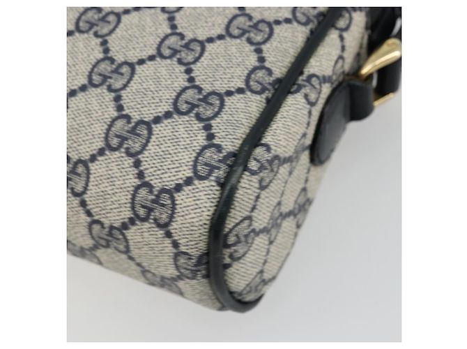 Bolso de Hombro Gucci GG Supreme Sherry Line PVC Marino Dorado 010 378 Auth 176374 Azul marino - vista 12