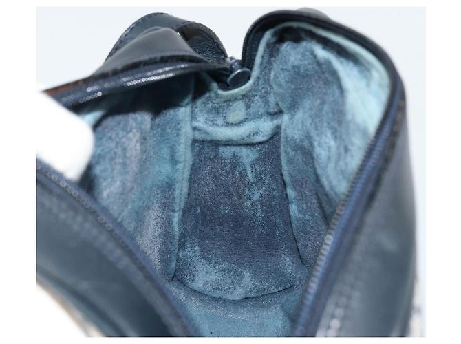 Bolso de Hombro Gucci GG Supreme Sherry Line PVC Marino Dorado 010 378 Auth 176374 Azul marino - vista 18