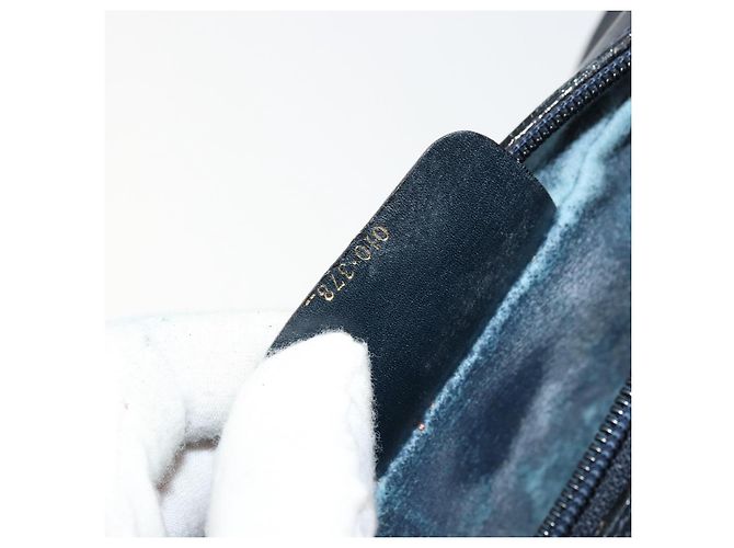 Bolso de Hombro Gucci GG Supreme Sherry Line PVC Marino Dorado 010 378 Auth 176374 Azul marino - vista 22