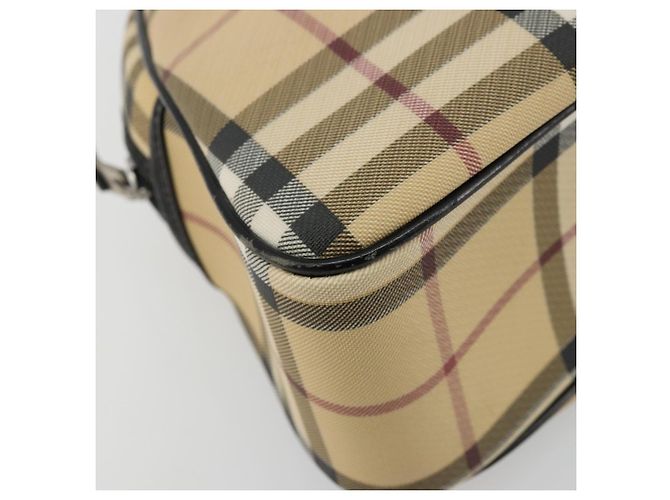 Borsa Boston in PVC Nova Check di Burberry Beige Argento Auth ep14044 - vista 11