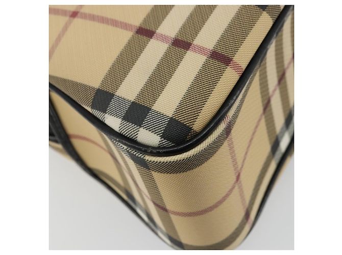 Borsa Boston in PVC Nova Check di Burberry Beige Argento Auth ep14044 - vista 13