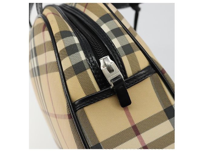 Borsa Boston in PVC Nova Check di Burberry Beige Argento Auth ep14044 - vista 14