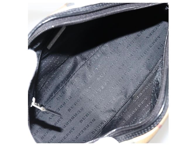 Borsa Boston in PVC Nova Check di Burberry Beige Argento Auth ep14044 - vista 17