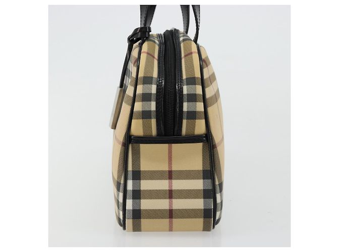 Borsa Boston in PVC Nova Check di Burberry Beige Argento Auth ep14044 - vista 4